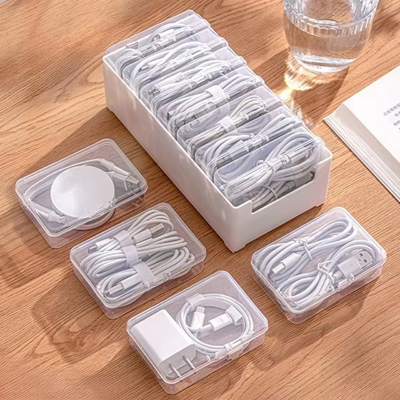 Cable Management Box - Cable Organizer, Durable Plastic Storage Box,