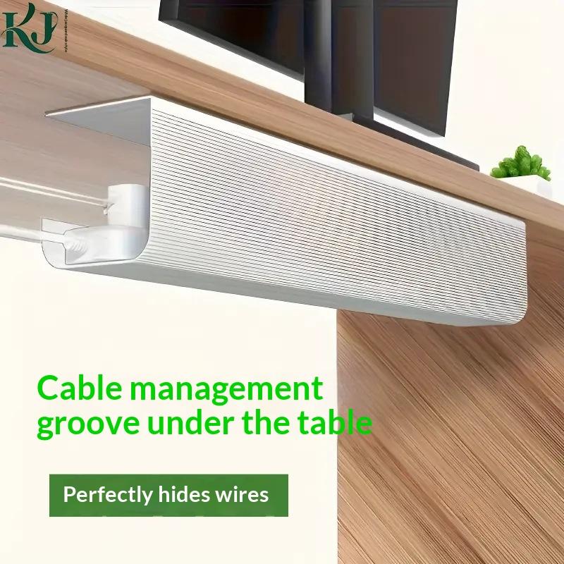 Home Office Hidden Desk - 1PC 40cm/15.75inch PVC Under Table Cable