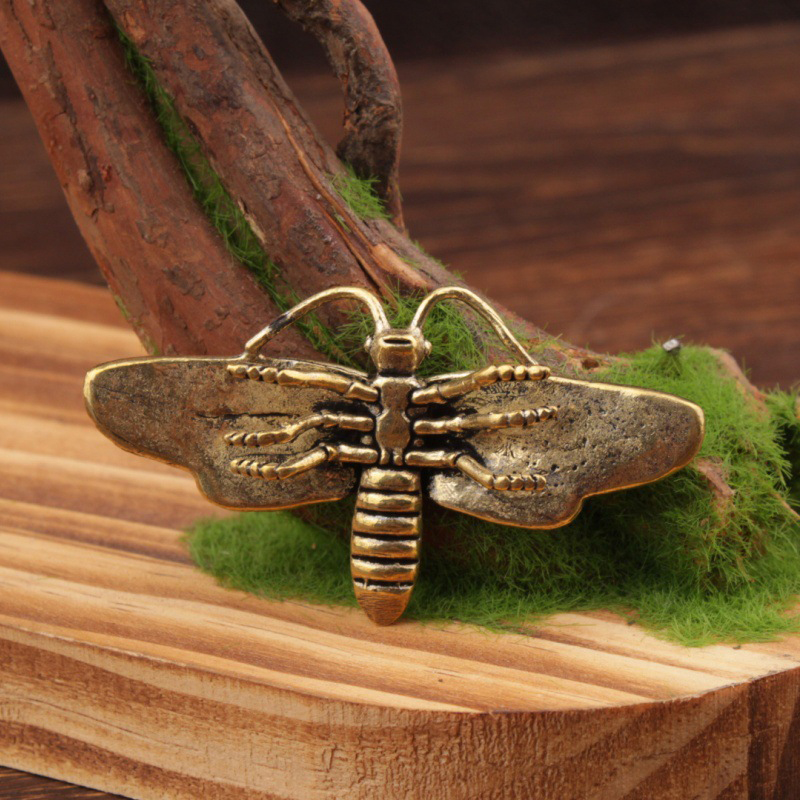 Home Office Bookshelves - Hot Sale 1/3Pcs Brass Moth Sculpture