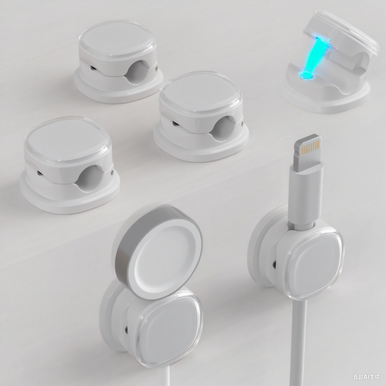 Cable Management Box - 3/6/8/12PCS Magnetic Cable Clips, Adjustable Cord