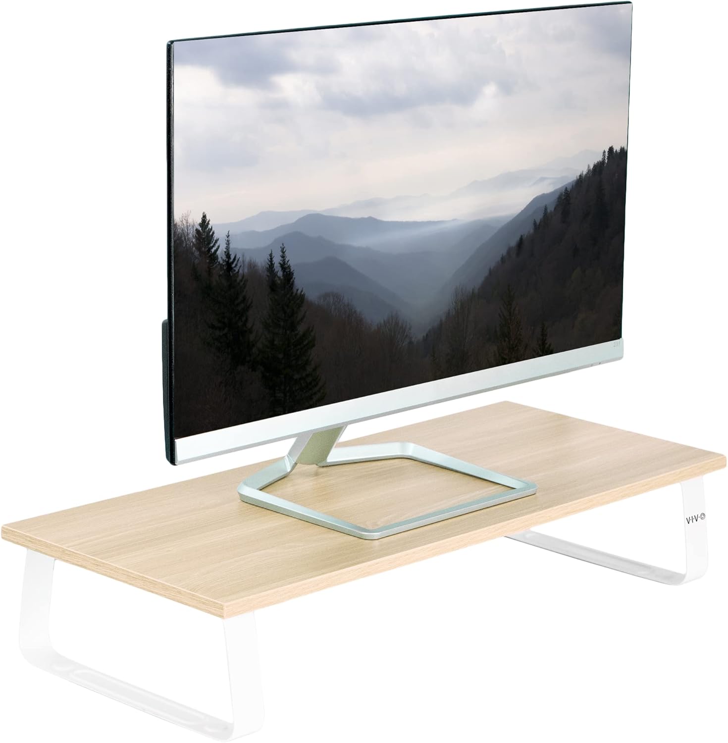 Monitor Riser Stand - 24 inch Monitor Stand, Wood and