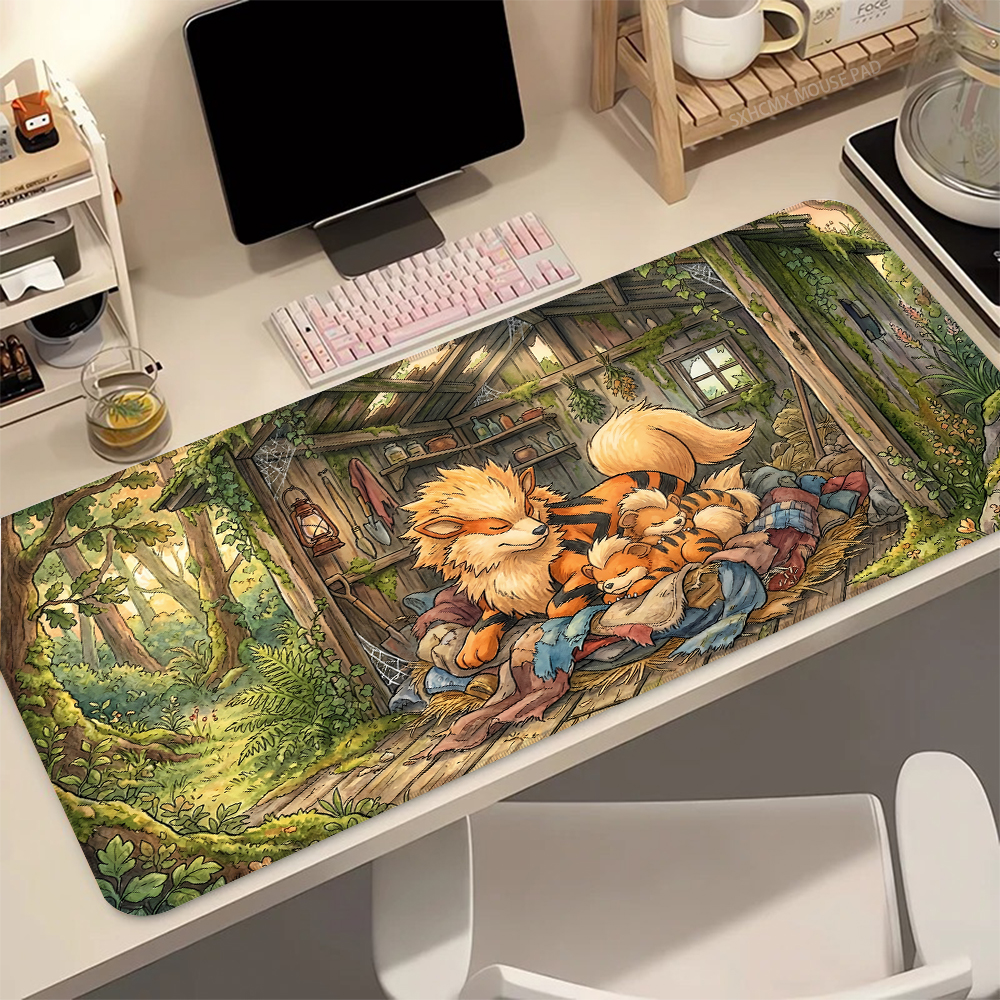Home Office Hidden Desk - Cute Cartoon Mouse Pad Kawaii Anime