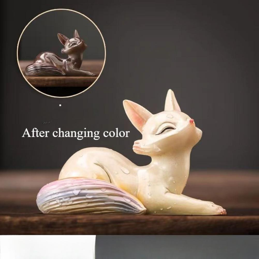 Home Office Hidden Desk - Cute Color Changing Fox New Tea