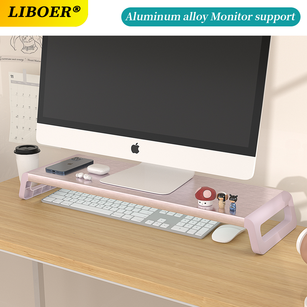 Monitor Riser Stand - Universal Monitor Riser Stand Brushed Aluminum