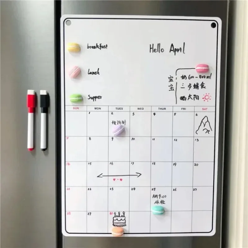 Magnetic Calendar Board - Fridge Magnetic Calendar Board Monthly Weekly
