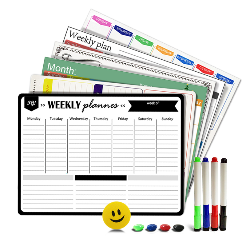 Magnetic Calendar Board - A3 Magnetic Weekly & Monthly Planner