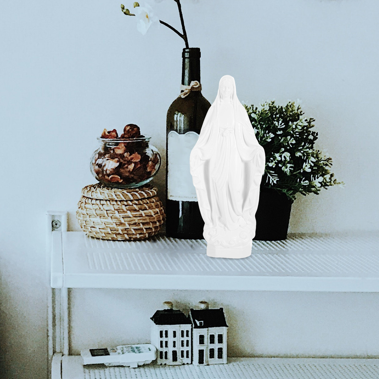 Home Office Bookshelves - Virgin Mary Statue Resin Catholic Ornament