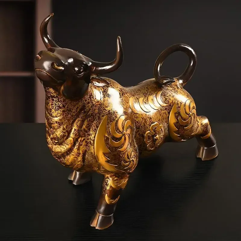 Home Office Feng Shui - Feng Shui Copper Animal Cow Ornament