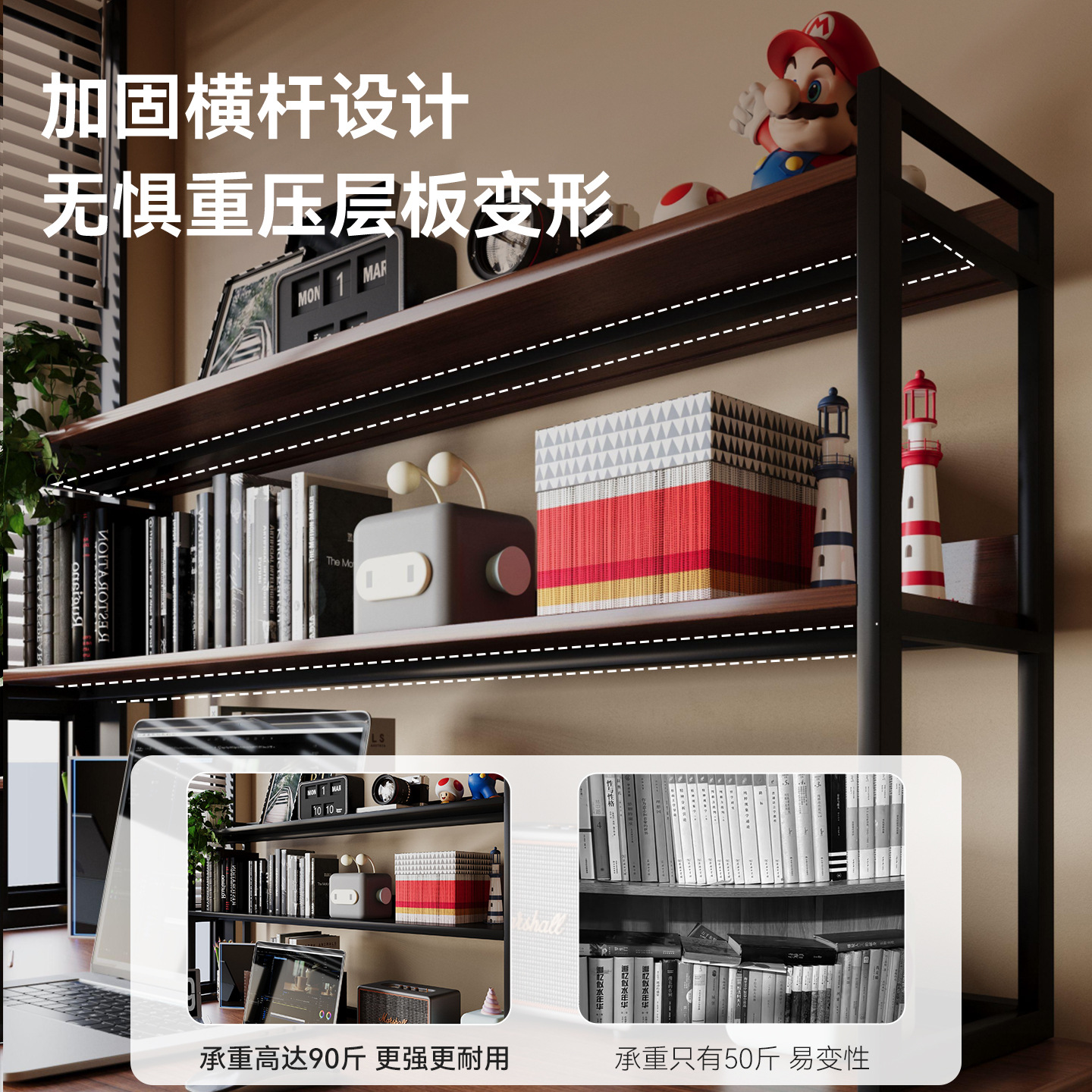 Desk Shelf Organizer 3-Tier Ve - Home Office Bookshelves incelemesi ve fiyatı