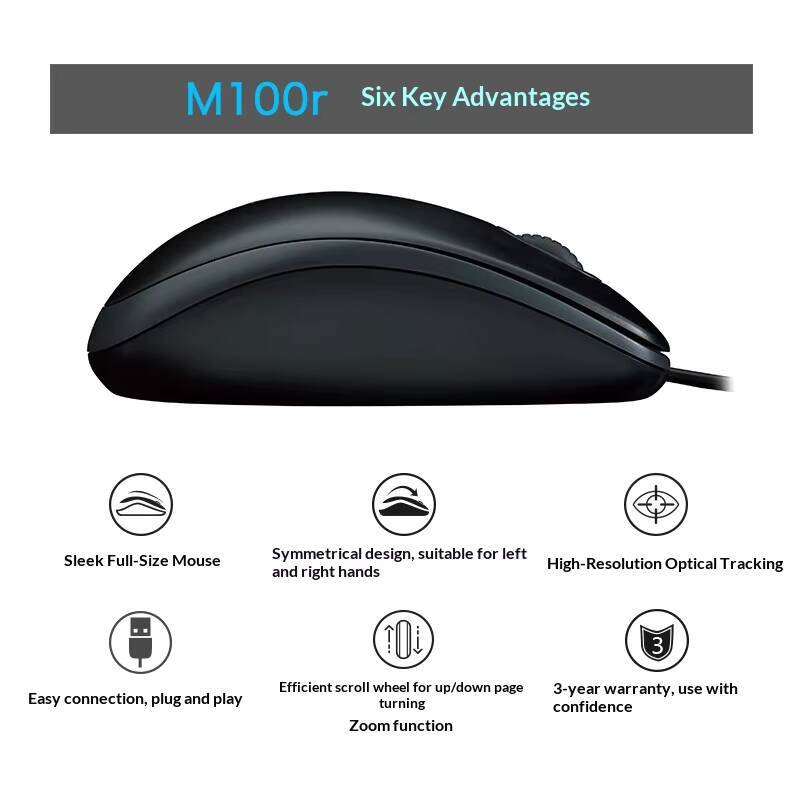 Logitech M100R 1000DPI Optical - Home Office For Mac incelemesi ve fiyatı