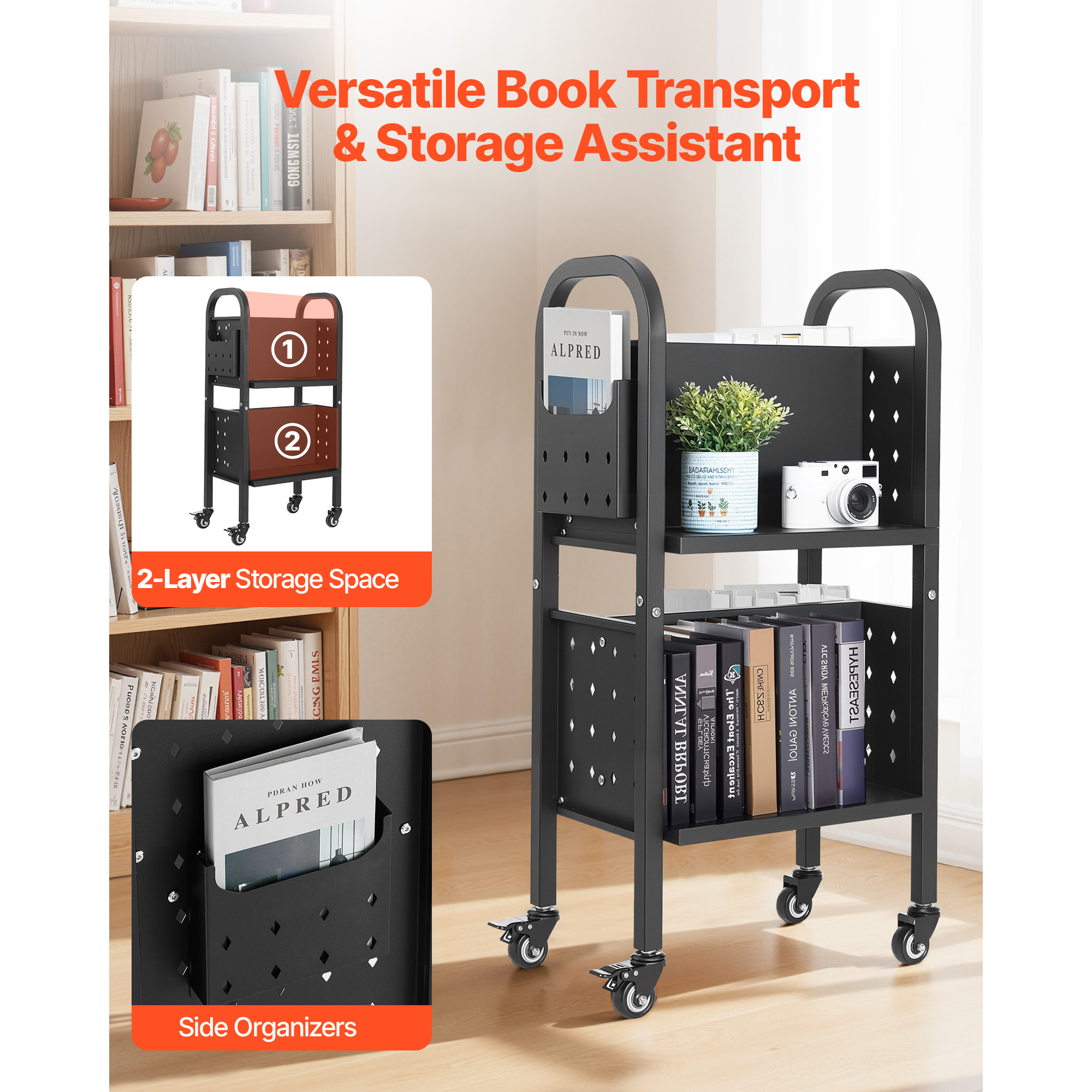 SucceBuy 150Lbs Rolling Librar - Home Office Bookshelves incelemesi ve fiyatı