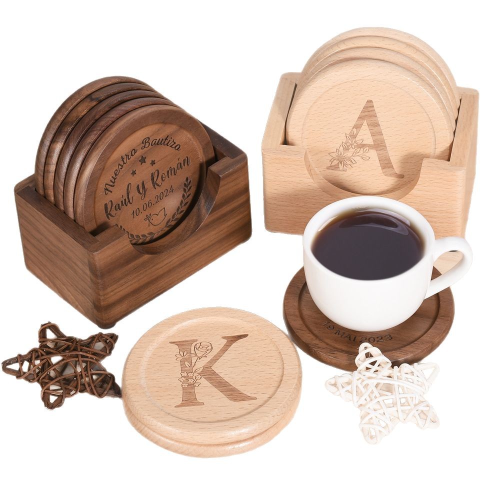 Walnut Dark Coaster Set of 6 P - Home Office Hidden Desk incelemesi ve fiyatı