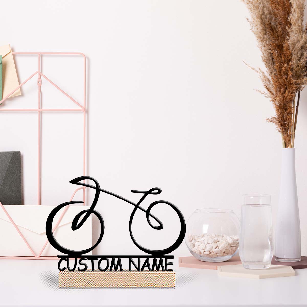 1Pc Csutom Name Modern Line Bi - Home Office Decor incelemesi ve fiyatı