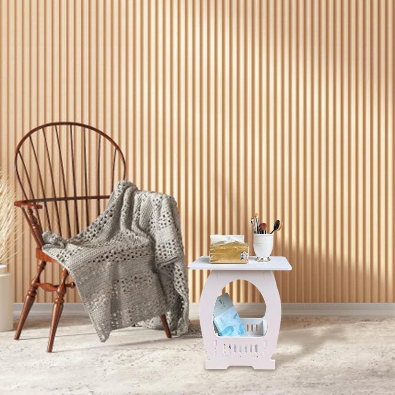 End Table White Nightstand Cof - Home Office Hidden Desk incelemesi ve fiyatı