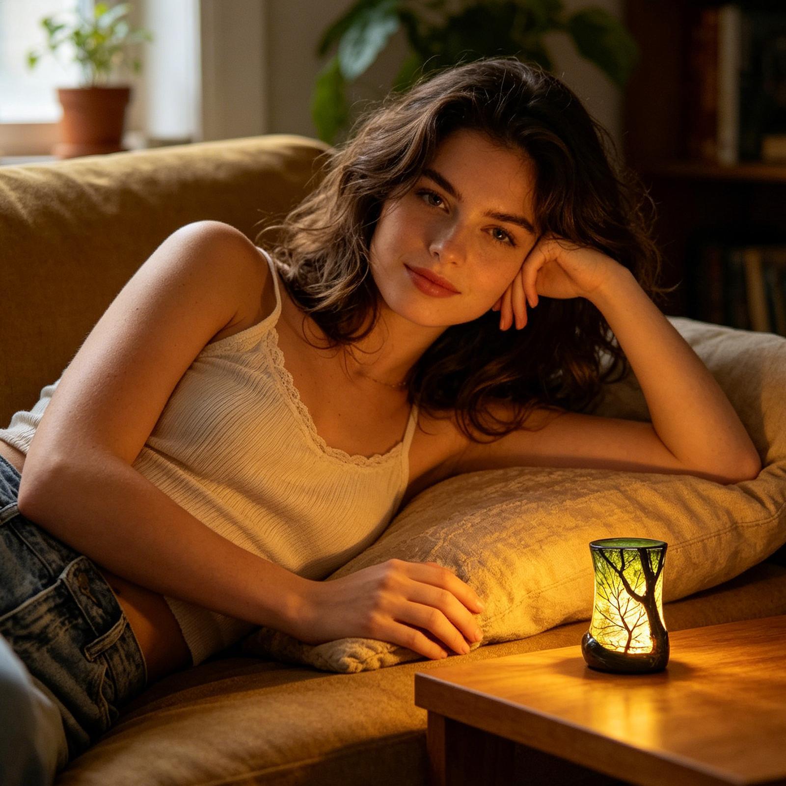 Bedside Table Lamp Forest Nigh - Home Office Decor incelemesi ve fiyatı