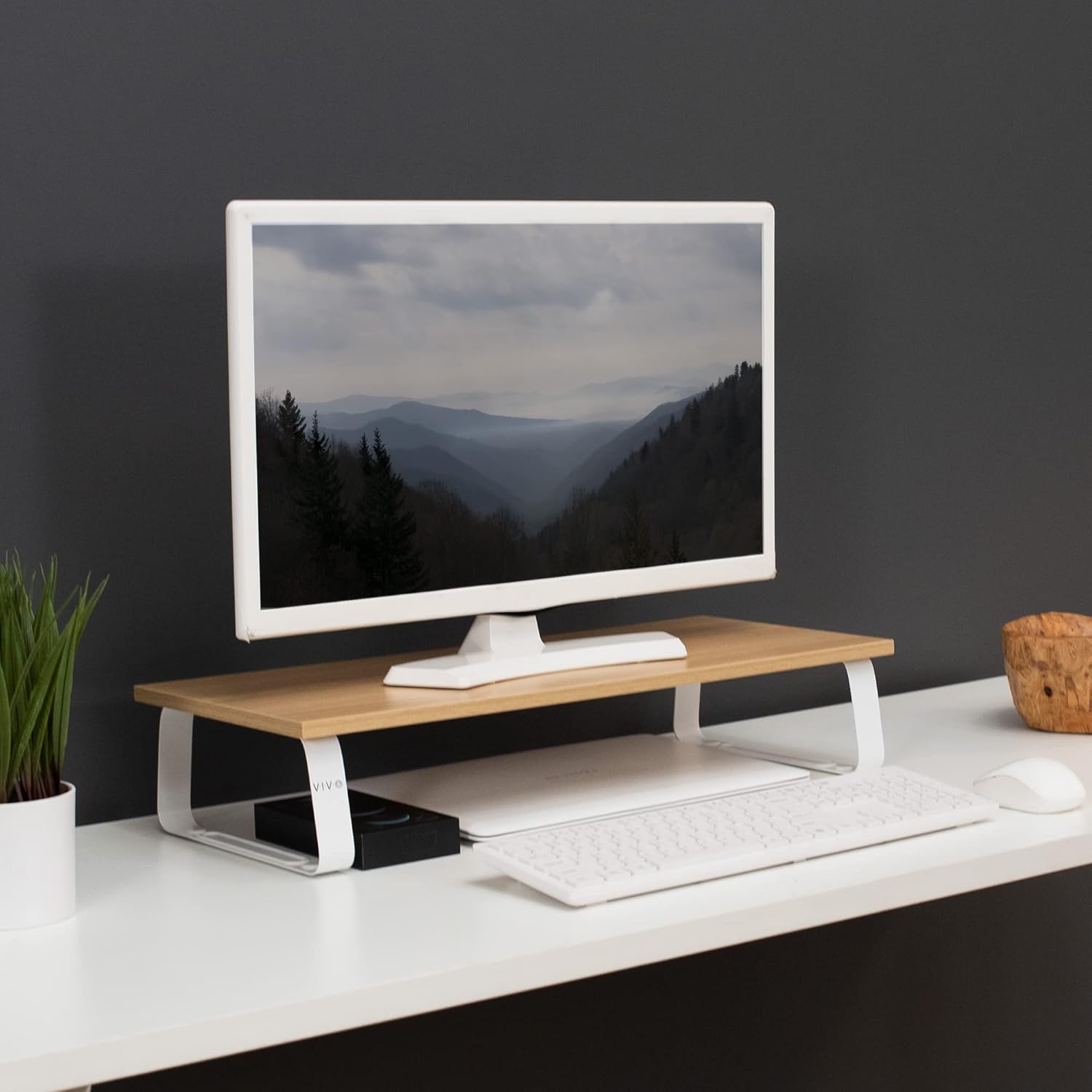 24 inch Monitor Stand, Wood an - Monitor Riser Stand incelemesi ve fiyatı