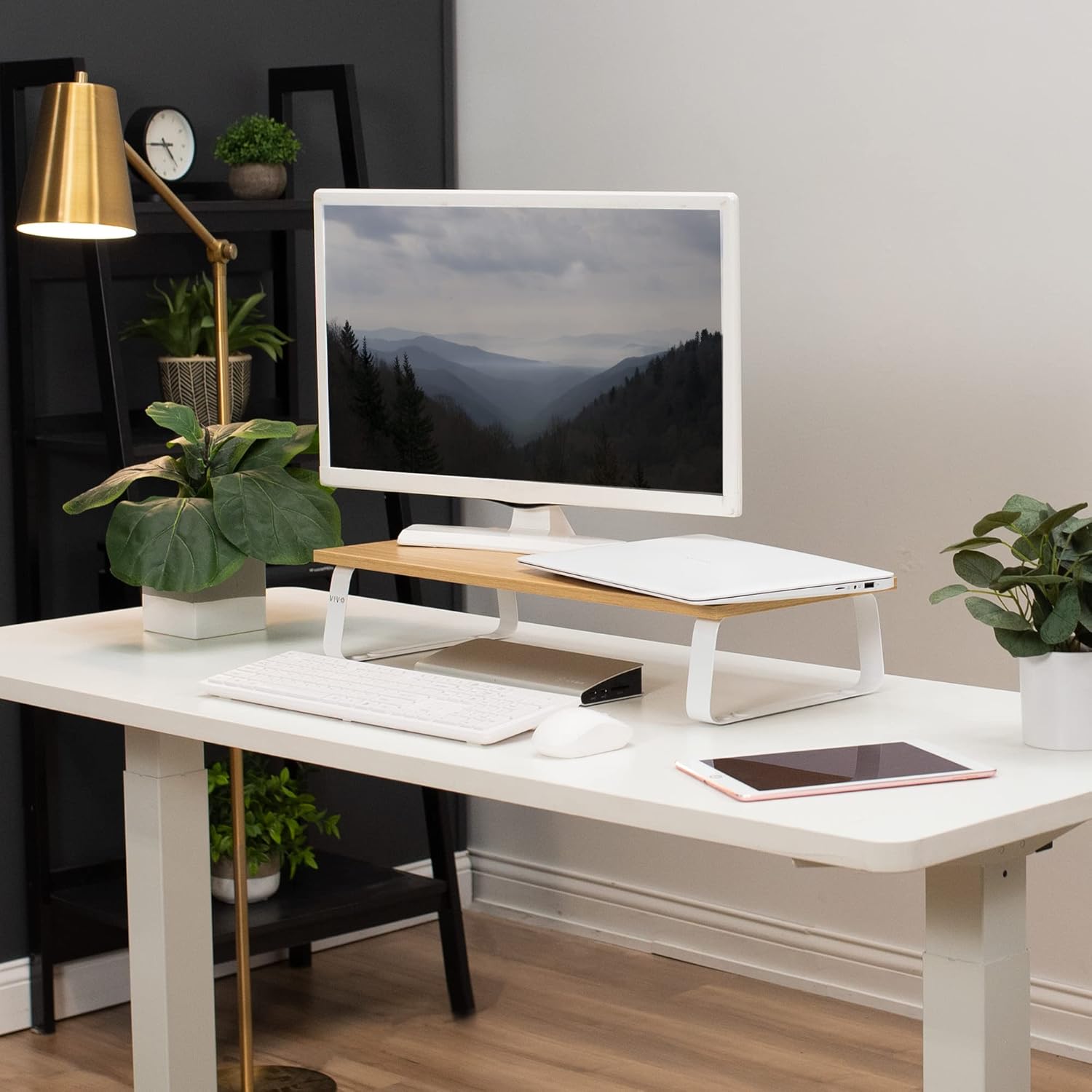 24 inch Monitor Stand, Wood an - Monitor Riser Stand incelemesi ve fiyatı