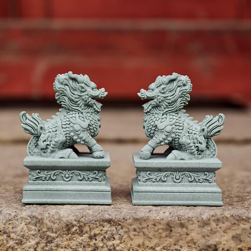 1 Pairs Guardian Kylin Statues - Home Office Feng Shui incelemesi ve fiyatı
