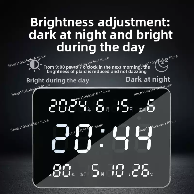Digital Wall Clock with LED Di - Home Office Updates incelemesi ve fiyatı