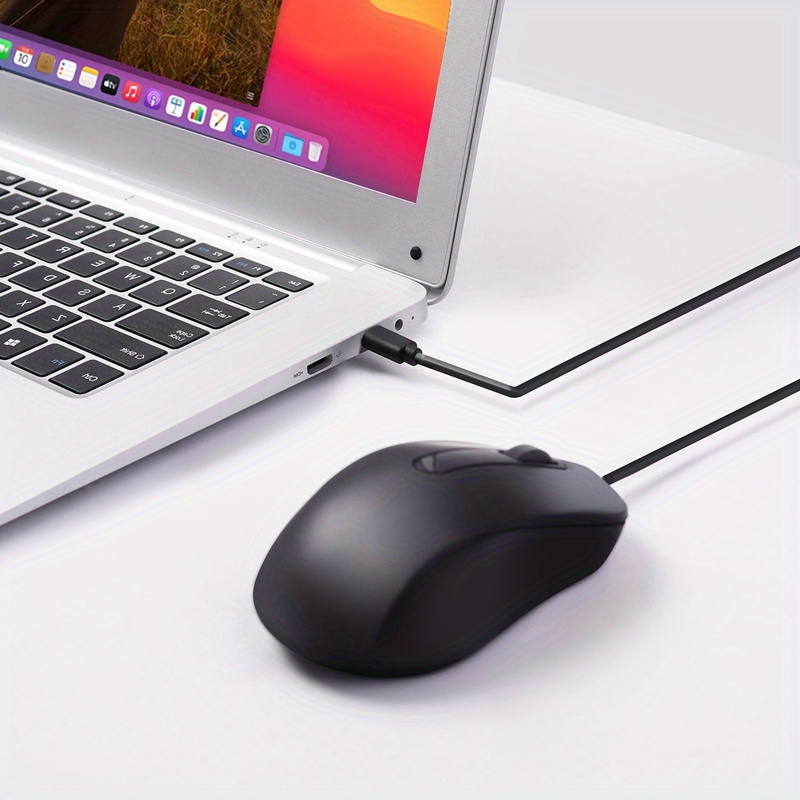 Mute Type C Wired Mouse Ergono - Home Office For Mac incelemesi ve fiyatı