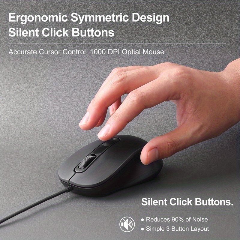 Mute Type C Wired Mouse Ergono - Home Office For Mac incelemesi ve fiyatı