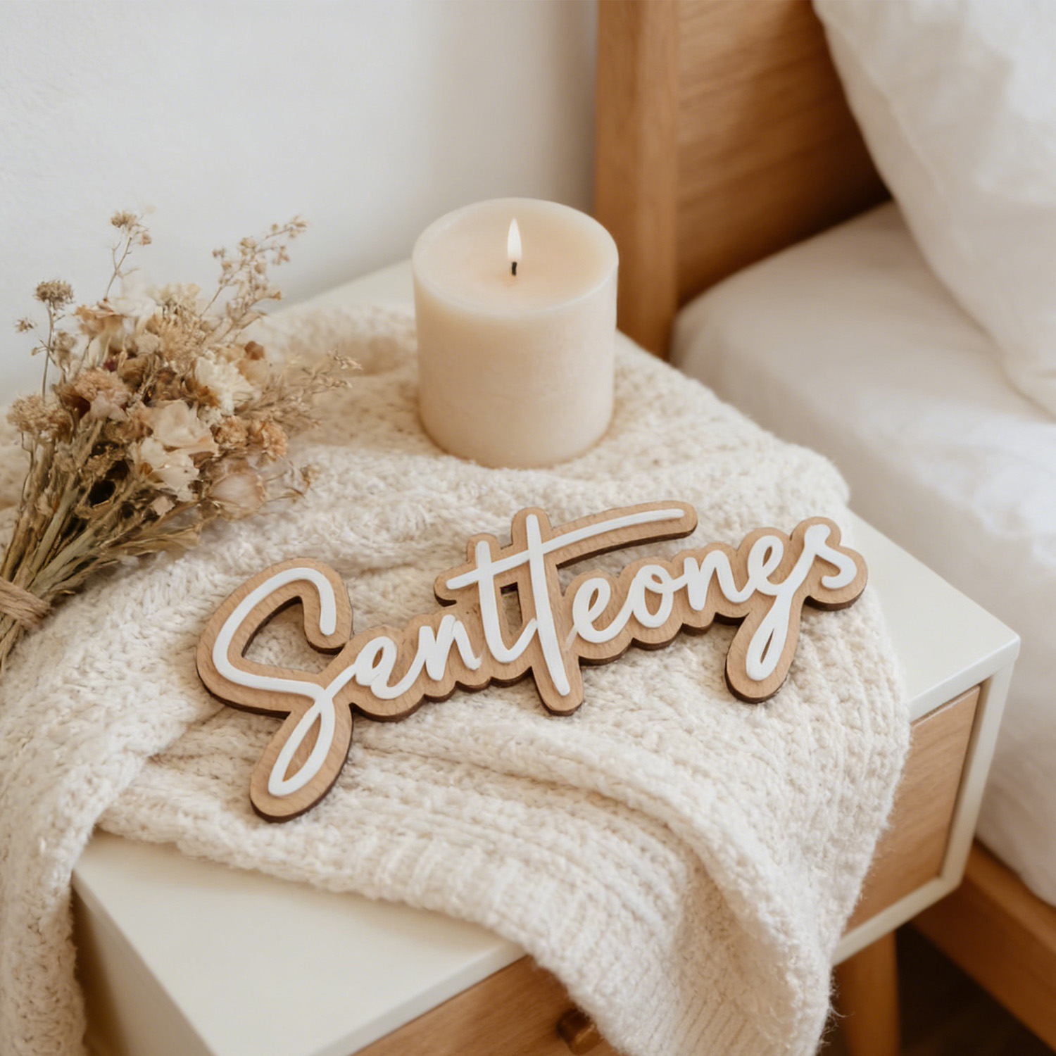1Pc Custom Name Cute White Woo - Home Office Decor incelemesi ve fiyatı