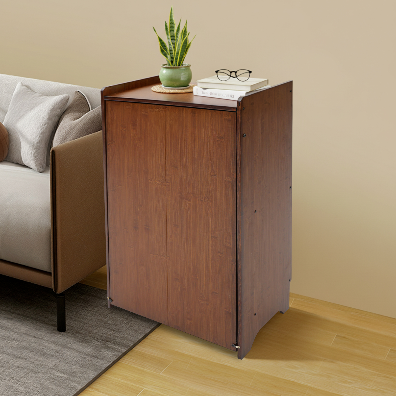 Walnut Color Folding Desk With - Home Office Hideaway Desk incelemesi ve fiyatı