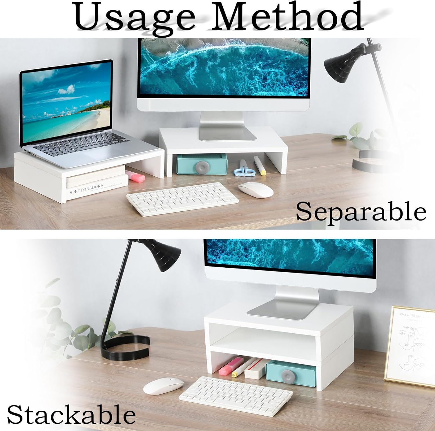 White Monitor Stand Riser - 2  - Monitor Riser Stand incelemesi ve fiyatı