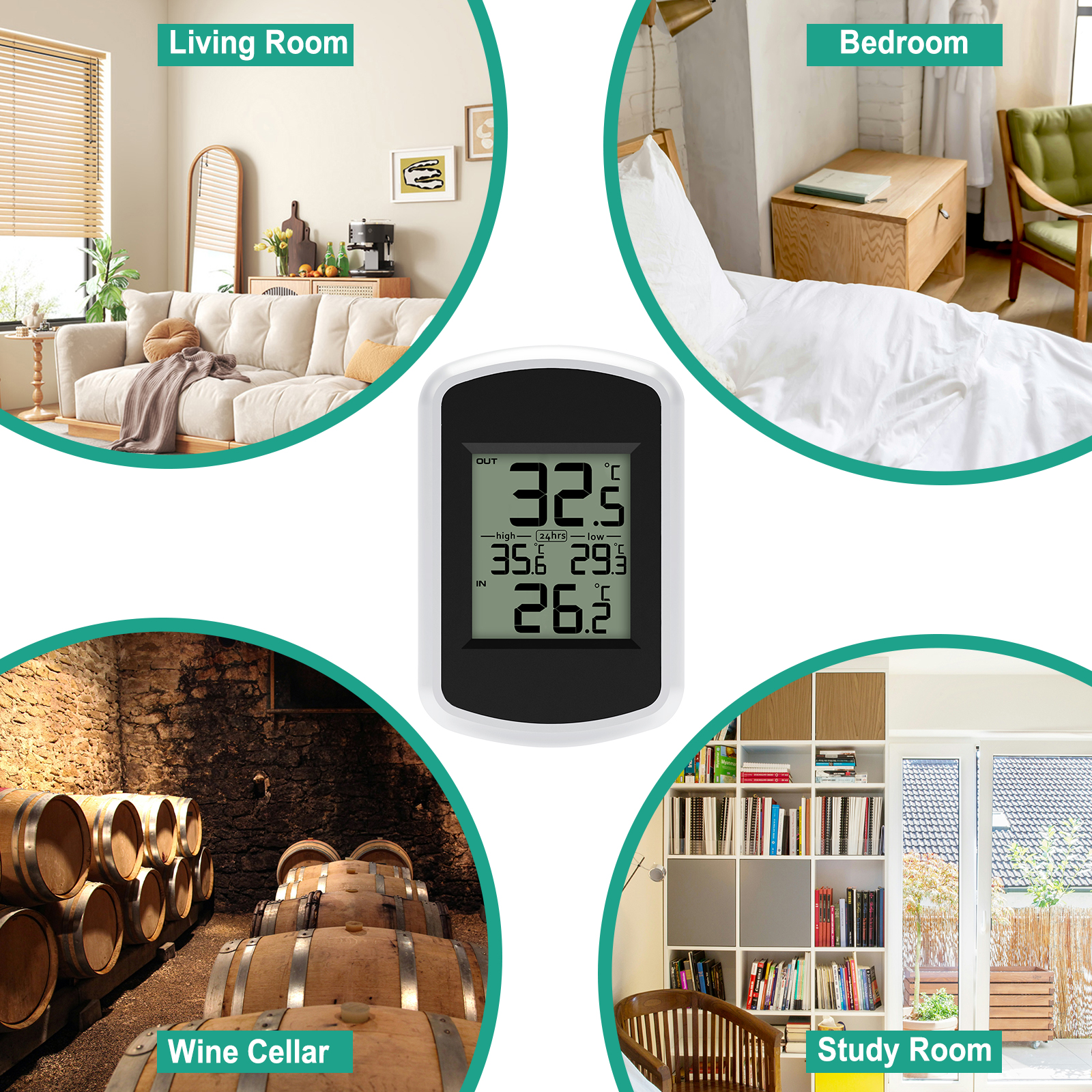 Wireless Digital Thermometer - - Home Office Updates incelemesi ve fiyatı