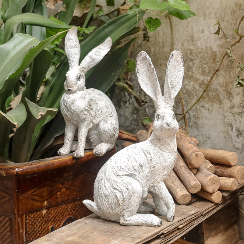 2Pcs Garden Statues Rabbit Sta - Home Office Bookshelves incelemesi ve fiyatı