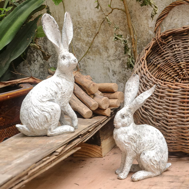 2Pcs Garden Statues Rabbit Sta - Home Office Bookshelves incelemesi ve fiyatı