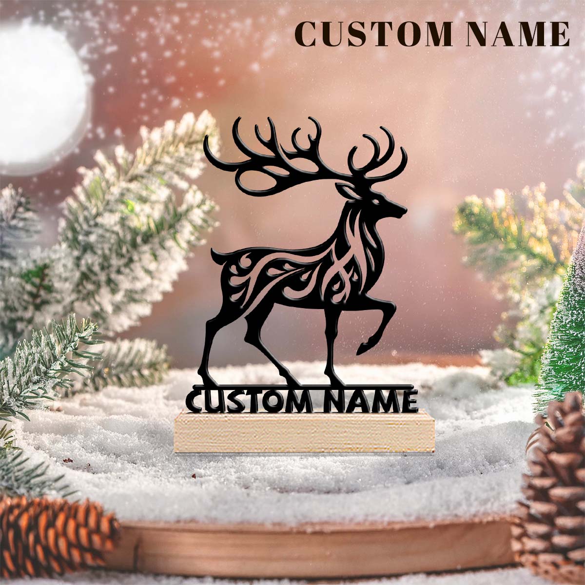 1Pc Csutom  Running Deer Woode - Home Office Decor incelemesi ve fiyatı