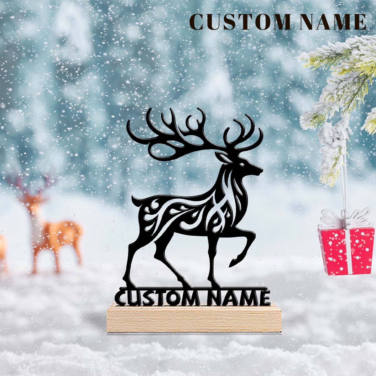 1Pc Csutom  Running Deer Woode - Home Office Decor incelemesi ve fiyatı