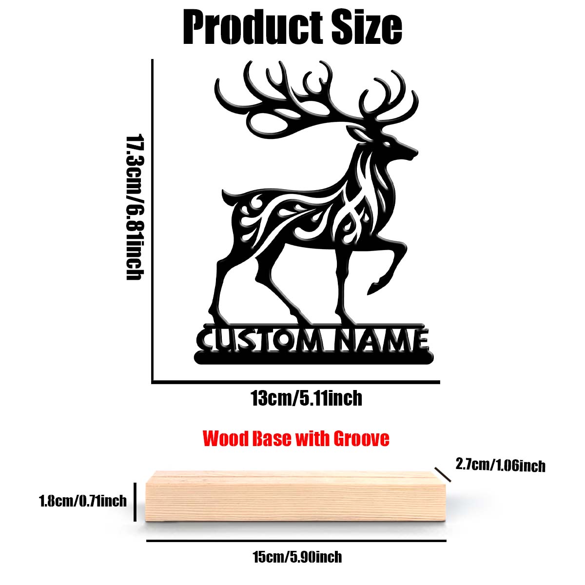 1Pc Csutom  Running Deer Woode - Home Office Decor incelemesi ve fiyatı