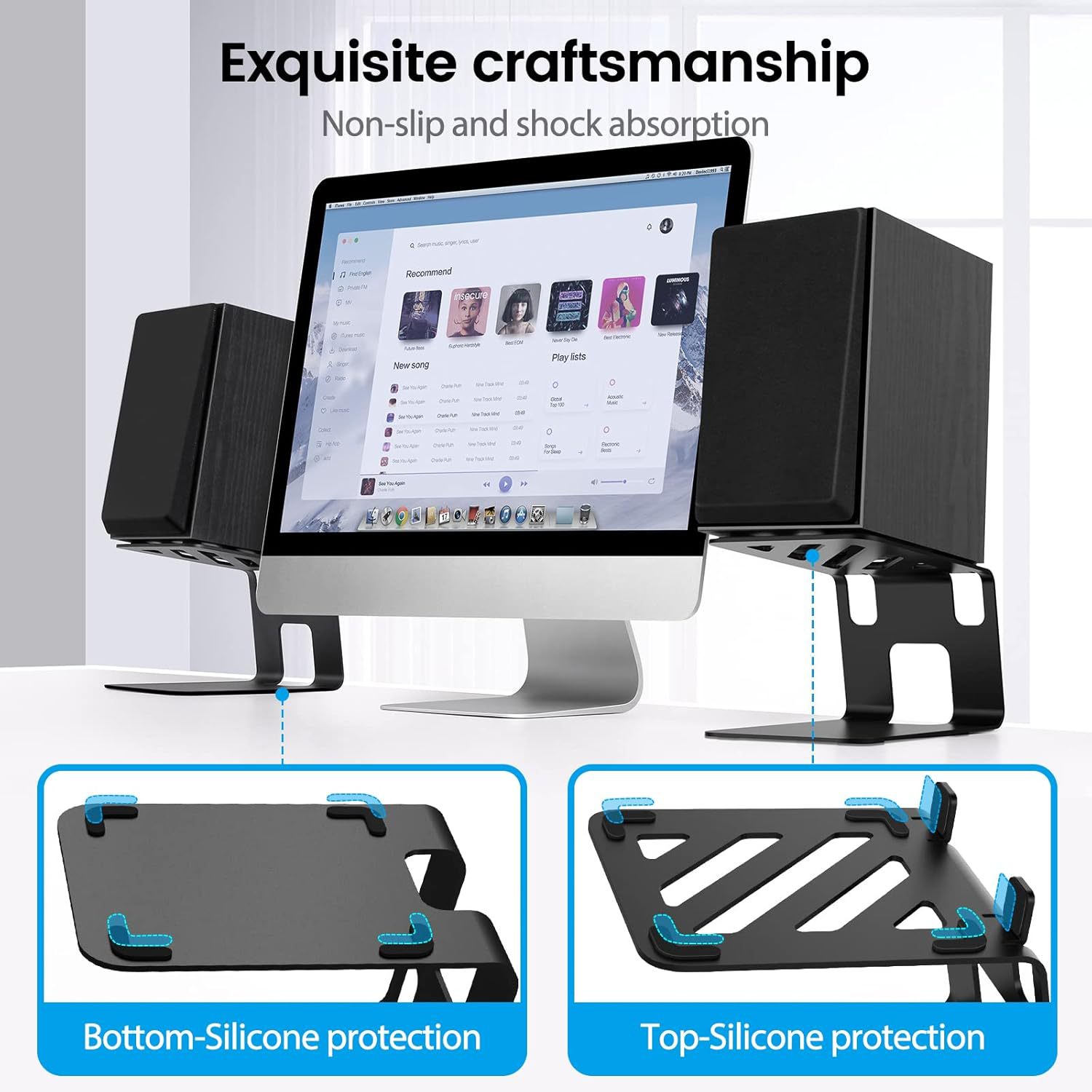 2pcs lot Desktop Speaker Stand - Monitor Riser Stand incelemesi ve fiyatı