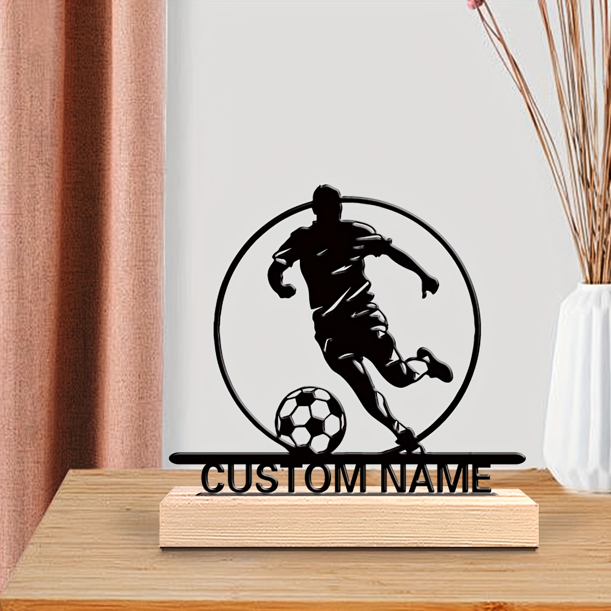 Custom Soccer Player Metal Sta - Home Office Decor incelemesi ve fiyatı