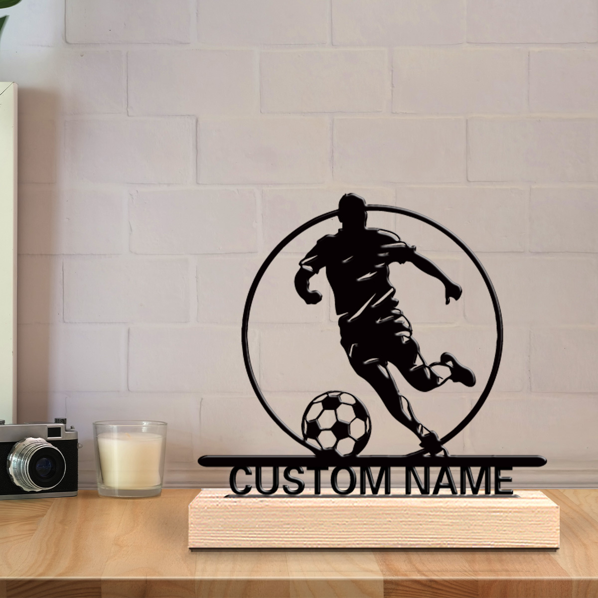 Custom Soccer Player Metal Sta - Home Office Decor incelemesi ve fiyatı