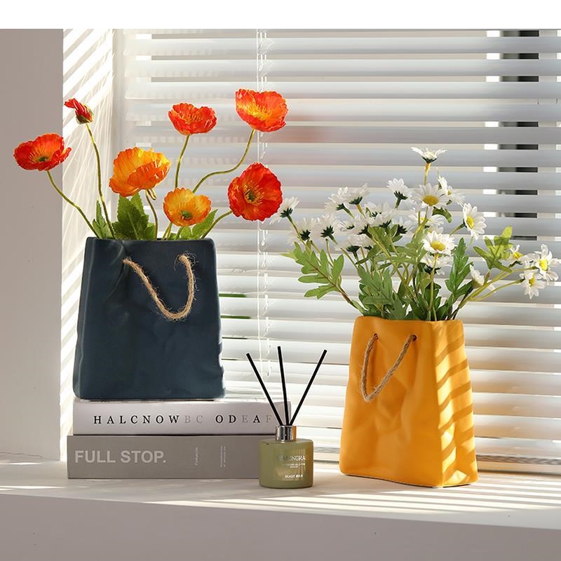Ceramic Tote Bag Vase Morandi  - Home Office Form incelemesi ve fiyatı