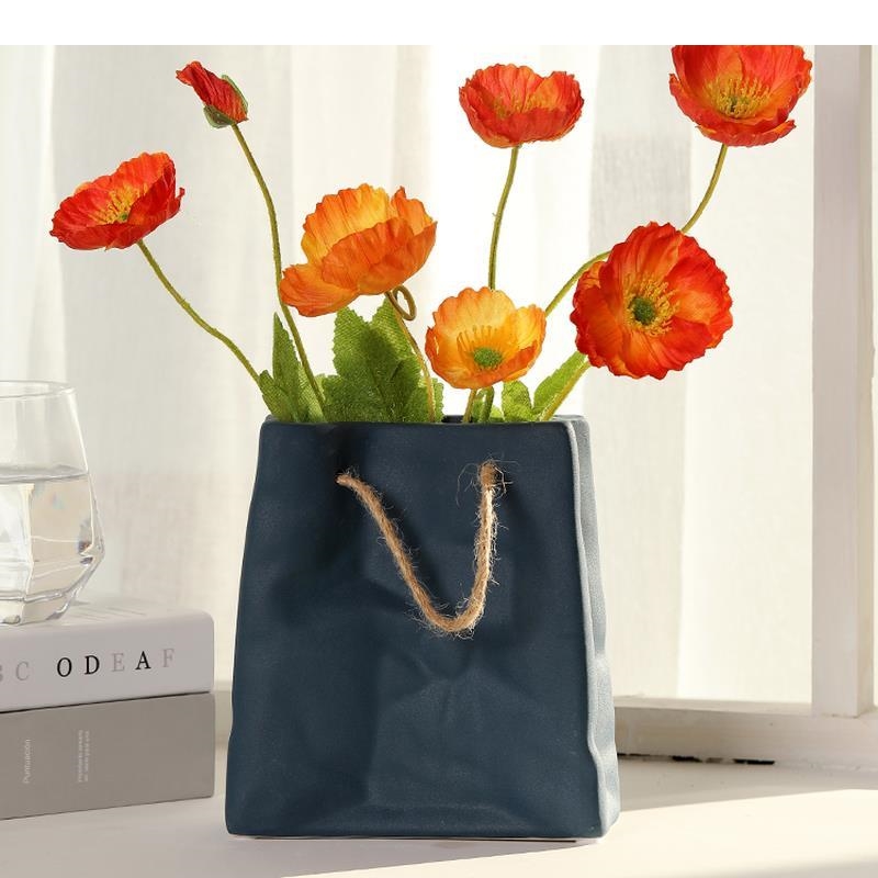 Ceramic Tote Bag Vase Morandi  - Home Office Form incelemesi ve fiyatı