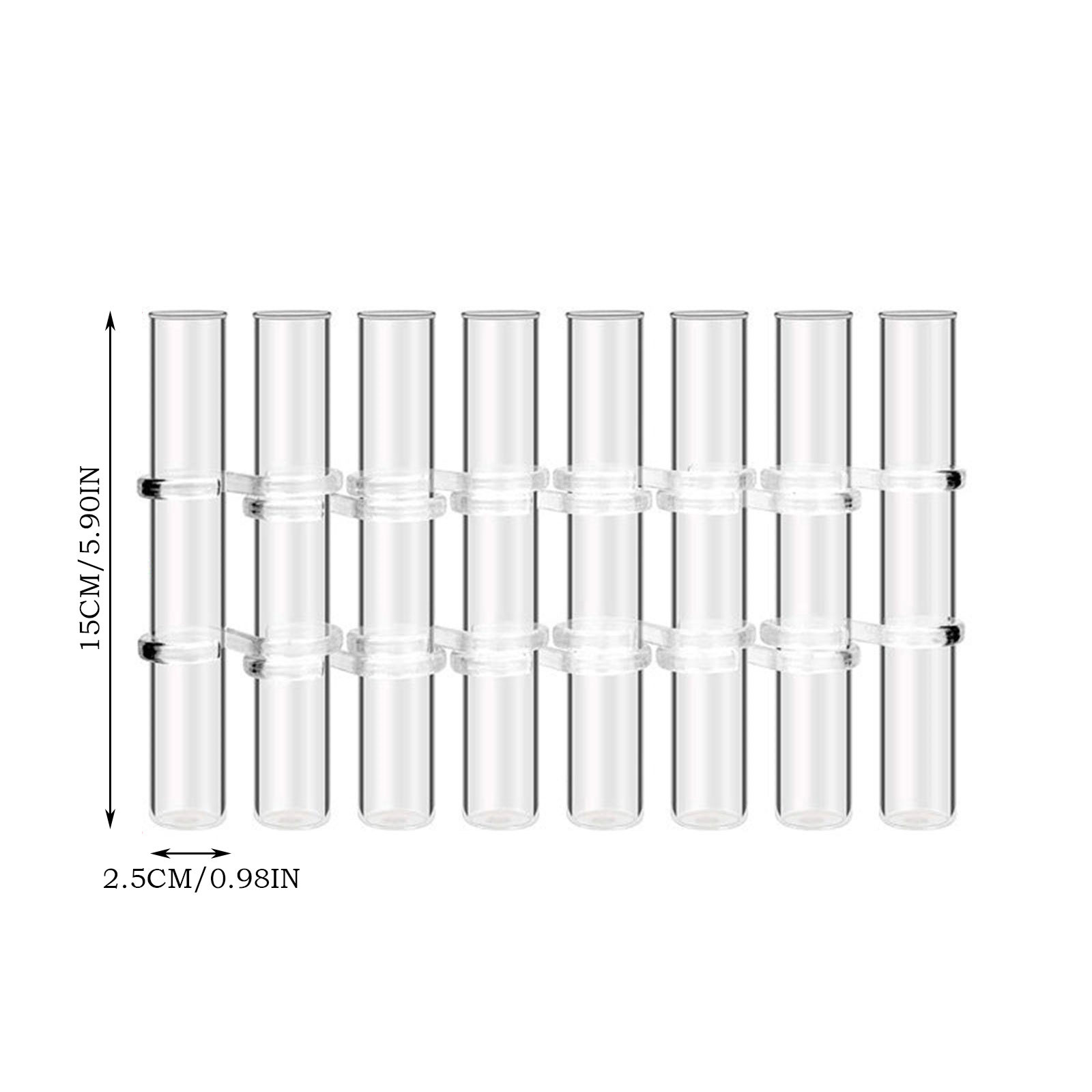 8pcs Hinged Flower Vase Clear  - Home Office Form incelemesi ve fiyatı