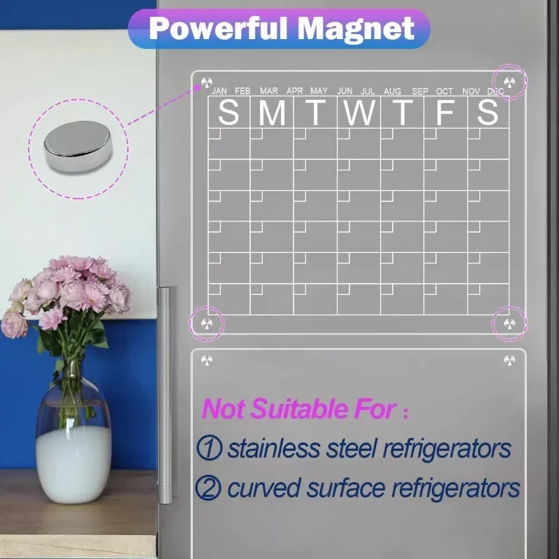 Fridge Magnet Sticker Clear Ac - Magnetic Calendar Board incelemesi ve fiyatı