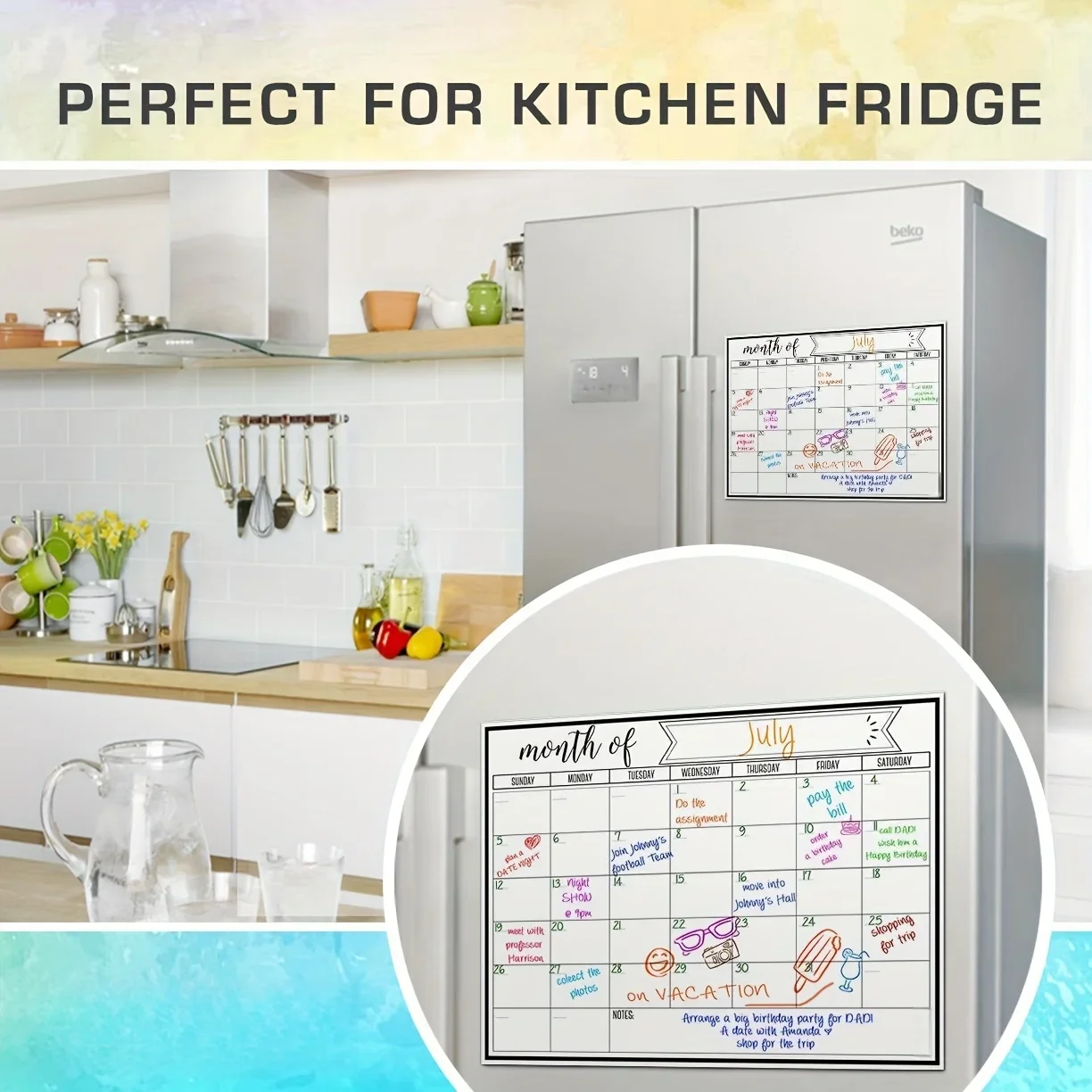 Magnetic Monthly Calendar Whit - Magnetic Calendar Board incelemesi ve fiyatı