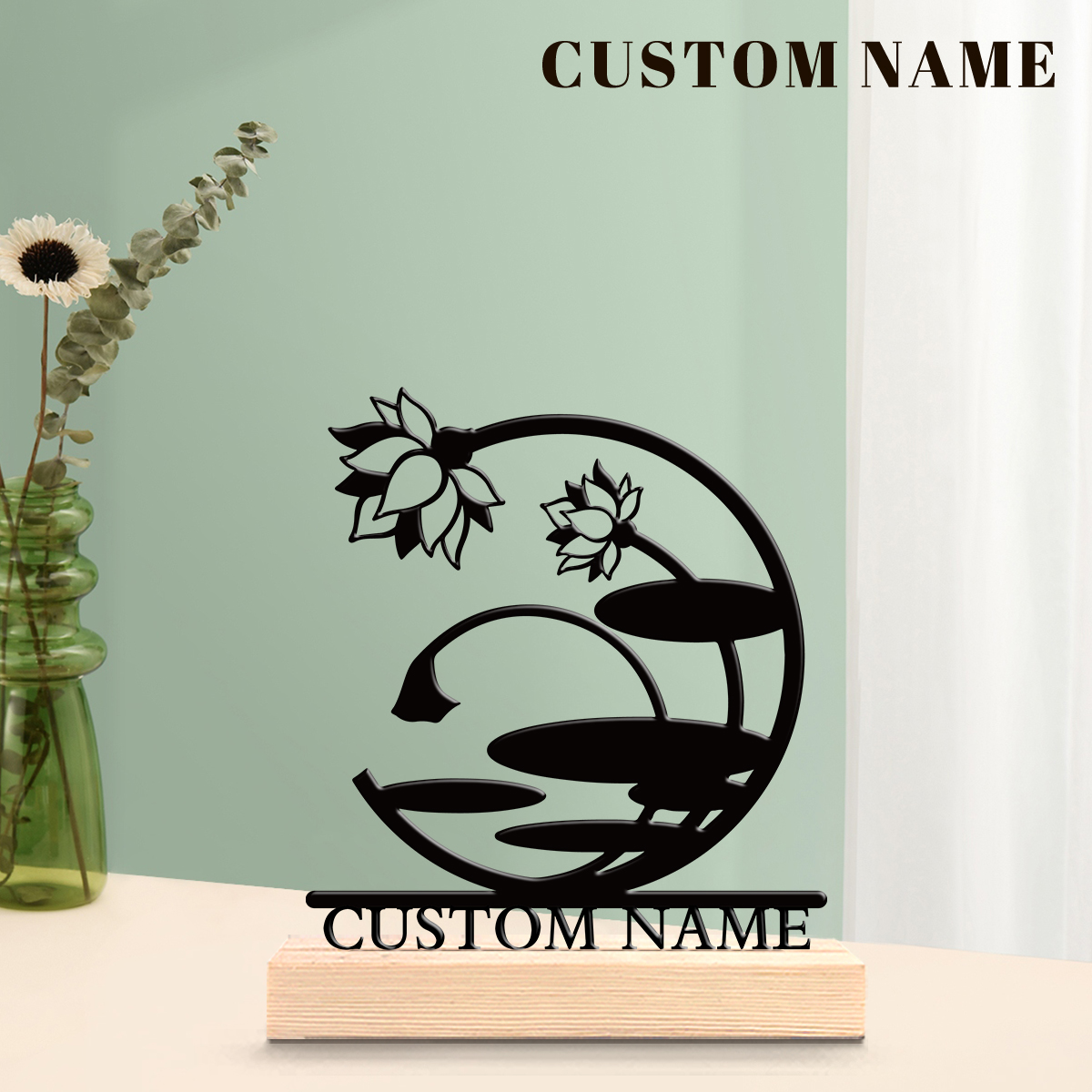 1Pc Csutom Name Blooming Lotus - Home Office Decor incelemesi ve fiyatı