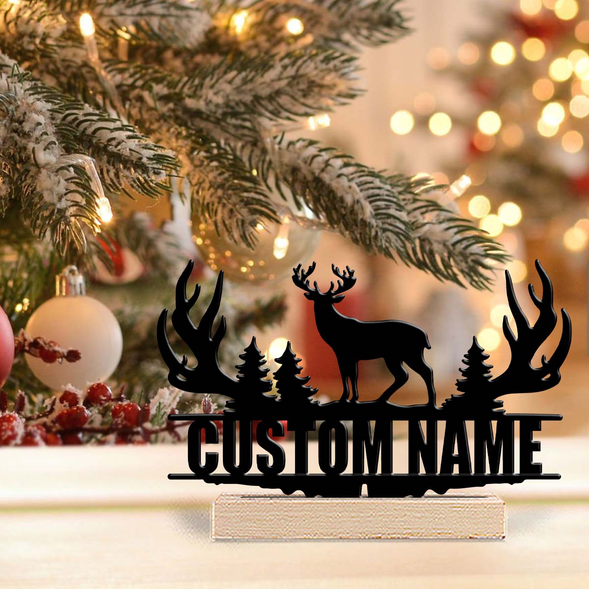1Pc Csutom Forest Deer Wooden  - Home Office Decor incelemesi ve fiyatı