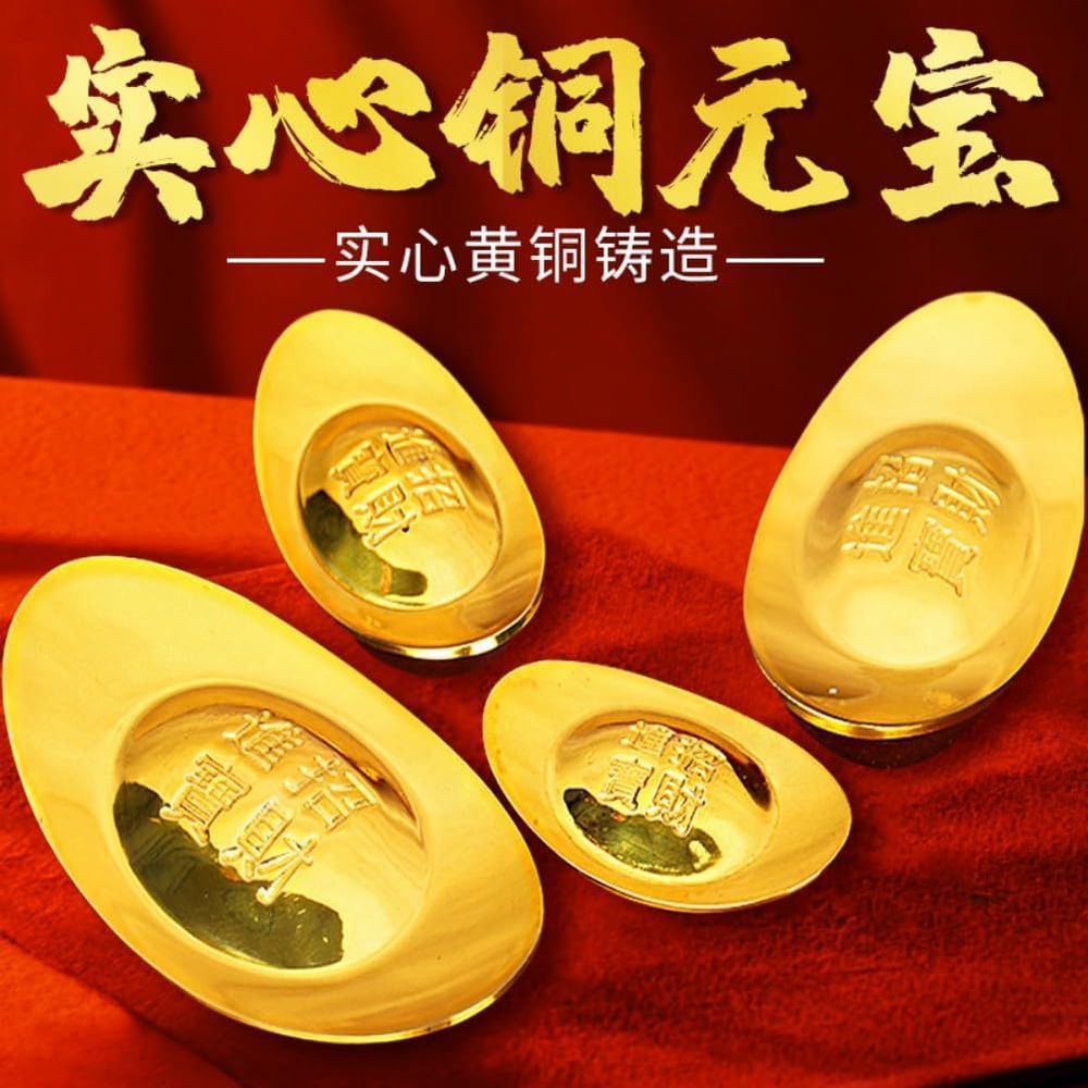 Solid Brass Lucky Gold Ingots  - Home Office Feng Shui incelemesi ve fiyatı