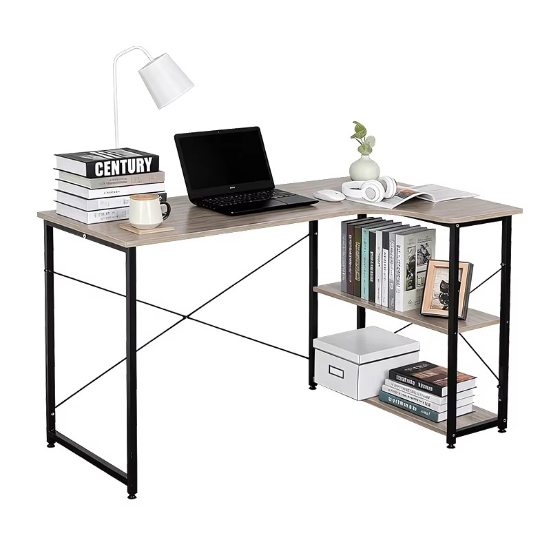 L Shaped Corner Desk With Book - Home Office Bookshelves incelemesi ve fiyatı