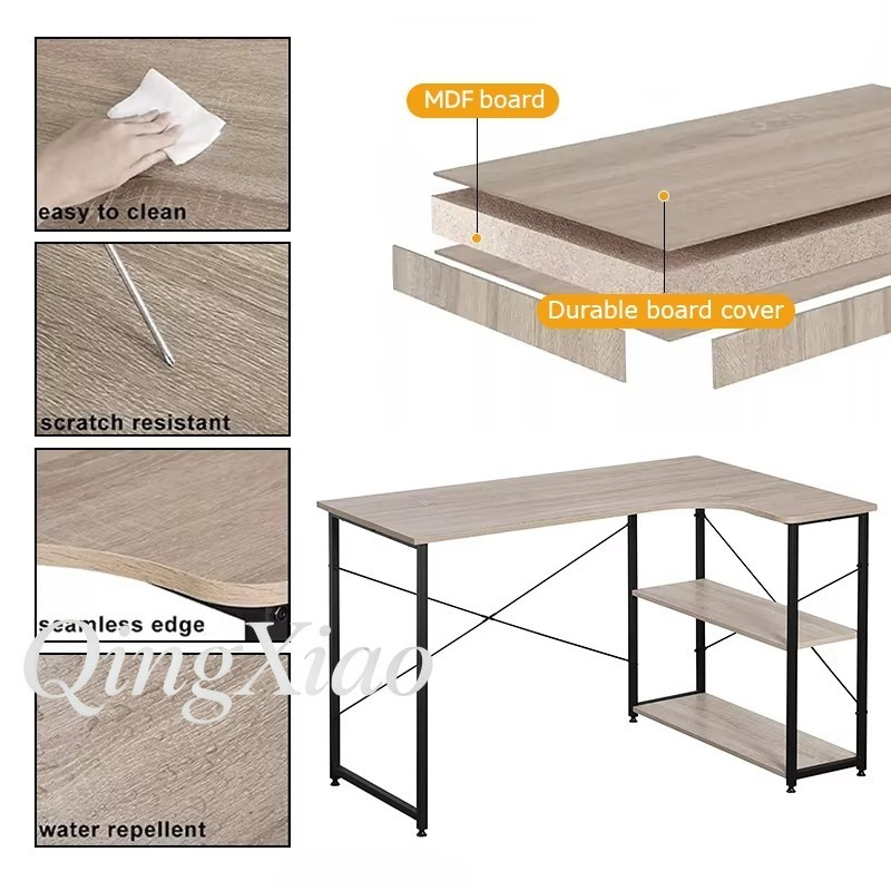 L Shaped Corner Desk With Book - Home Office Bookshelves incelemesi ve fiyatı