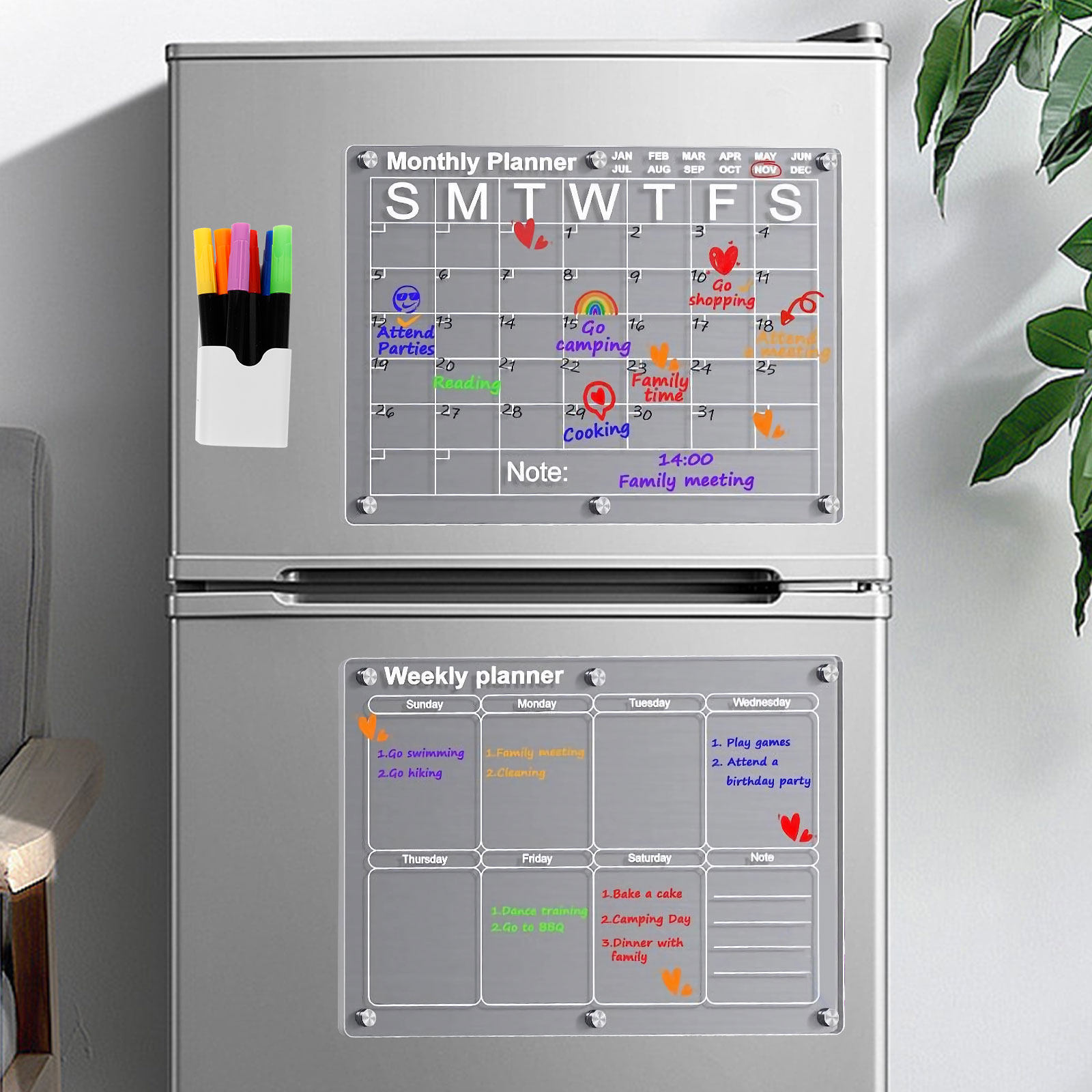 1Set Magnetic Acrylic Calendar - Magnetic Calendar Board incelemesi ve fiyatı