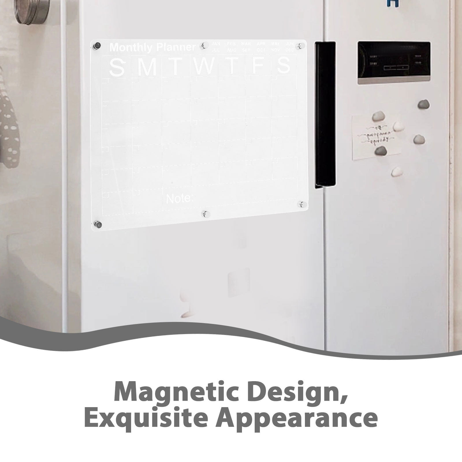 1Set Magnetic Acrylic Calendar - Magnetic Calendar Board incelemesi ve fiyatı