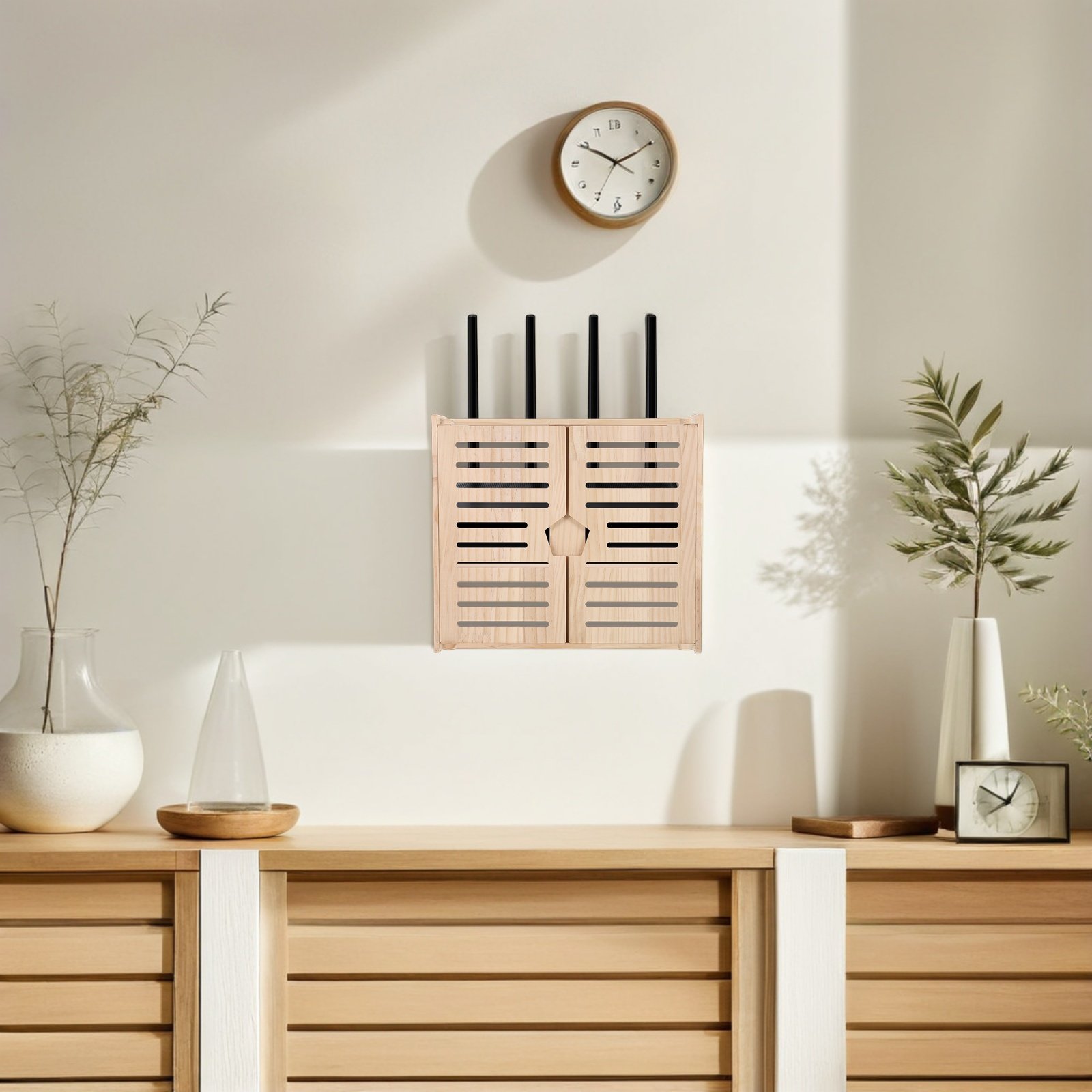Wooden WiFi Router Storage Box - Cable Management Box incelemesi ve fiyatı